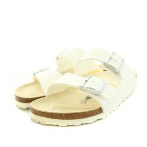 アリゾナBS Arizona BS サンダル レザー 保存箱付き 37 24.0cm 白 ホワイト 茶