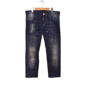 DSQUARED2ダメージ加工パッチワークデニムパンツ48