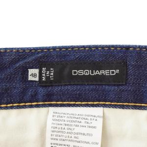 DSQUARED2 14SS SLIM JEAN スリムジーンズ デニムパンツ ペイント ダメージ加工 48 紺 ネイビー S74LA0593