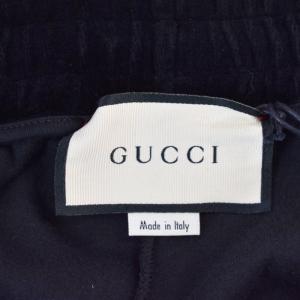 GUCCI ウェブライン シェリーライン ショートパンツ ベロア M ブラック 587466