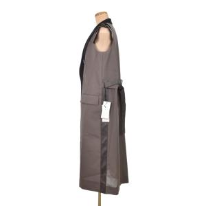 sacai 23SS ロングドレス ジレ ベスト ジャケット 2 グレー 23-06444
