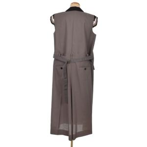 sacai 23SS ロングドレス ジレ ベスト ジャケット 2 グレー 23-06444
