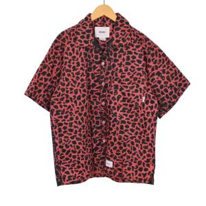 21SS NIGHT VISION S/S オープンカラーシャツ 半袖 レオパード レッド