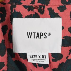 WTAPS 21SS NIGHT VISION S/S オープンカラーシャツ 半袖 レオパード レッド