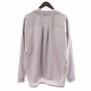 ATTACHMENT PE/RY STRETCH TROPICAL OVERSIZED OPEN COLLAR L/S SHIRT ストレッチトロピカル