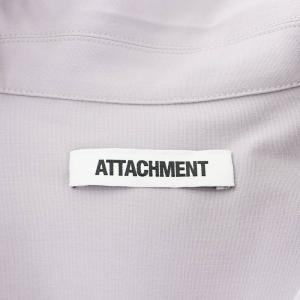 ATTACHMENT PE/RY STRETCH TROPICAL OVERSIZED OPEN COLLAR L/S SHIRT ストレッチトロピカル