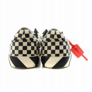 Off-White ローカット スニーカー シューズ ブロックチェック 43 28.0cm 白 ホワイト 黒 ブラック /AN8