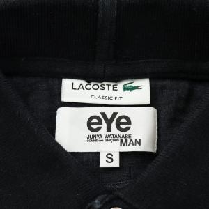 eYe JUNYA WATANABE MAN × LACOSTE ラコステ AD2019 ポロシャツ 半袖 ワッペン S グレー 黒 ブラック