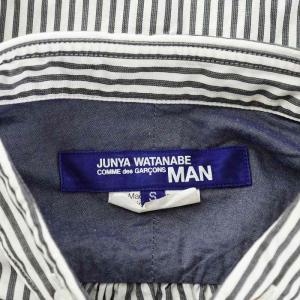 JUNYA WATANABE MAN COMME des GARCONS コムデギャルソン AD2013 シャツ 長袖 パッチワーク ショートカラー ストライプ柄