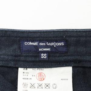 COMME des GARCONS HOMME AD2008 パンツ ジッパーフライ 製品洗い加工 麻 リネン SS 黒 ブラック