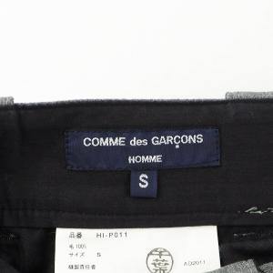 COMME des GARCONS HOMME AD2011 パンツ スラックス ジッパーフライ ウール S グレー