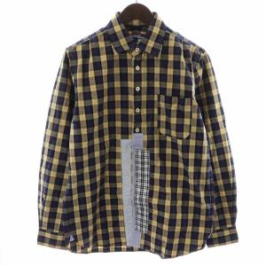 COMME des GARCONS MAN コムデギャルソンマン AD2009 シャツ 長袖 チェック柄 パッチワーク 切替
