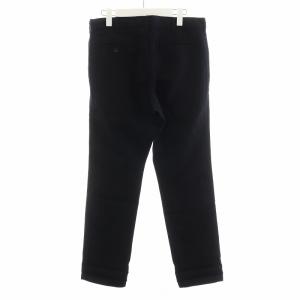 COMME des GARCONS HOMME AD2007 パンツ スラックス ジッパーフライ ウール 麻 リネン混 S 黒 ブラック