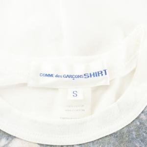 COMME des GARCONS SHIRT Tシャツ カットソー 半袖 フォト S 白 ホワイト