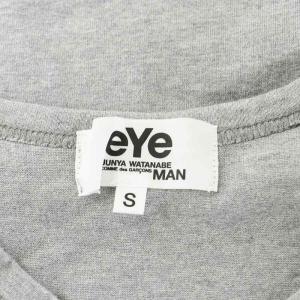 eYe JUNYA WATANABE MAN AD2017 Tシャツ カットソー 半袖 ロゴ チェック柄 コットン S グレー