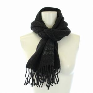 Vivienne Westwood マフラー ウール オーブ刺繍 グレー