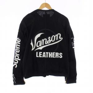Supreme VANSON レザー メッシュ ジャケット M ブラック