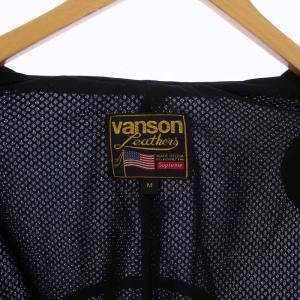 Supreme VANSON レザー メッシュ ジャケット M ブラック