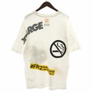 X-LARGE × FR2 Tシャツ カットソー 半袖 ロゴ M グレー 白 ホワイト 黄 イエロー /AN38