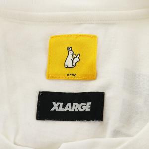 X-LARGE × FR2 Tシャツ カットソー 半袖 ロゴ M グレー 白 ホワイト 黄 イエロー /AN38