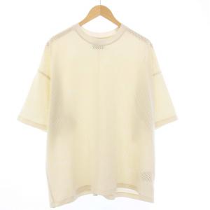 MESH OVERSIZED TEE メッシュ オーバーサイズ Tシャツ カットソー 半袖 S ベージュ
