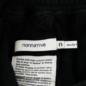 nonnative DWELLER EASY PANTS COTTON SWEAT スウェットパンツ イージーパンツ 0 S 黒 ブラック NN-P4320
