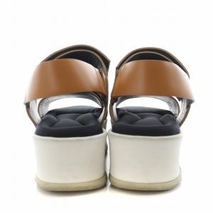MARNI プラットフォームサンダル ストラップ 37 24.0cm 茶 ブラウン