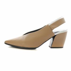 PIERRE HARDY パンプス ストラップ チャンキーヒール ポインテッドトゥ レザー 37 23.5cm 茶 ブラウン /AN8