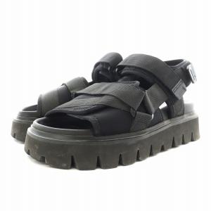 サンダル ストラップ 厚底 24.0cm 黒 ブラック /AN15