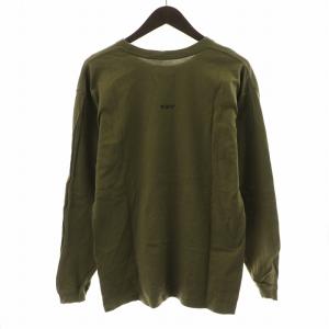 WTAPS Tシャツ カットソー 長袖 ロゴ wtvua 2 M カーキ