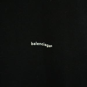 BALENCIAGA スモールロゴプルオーバーパーカー XS ブラック 481985