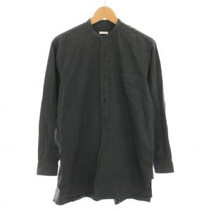 18SS バンドカラーシャツ 長袖 コットン 1 S グレー M01-02002