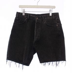 カットオフ デニムショートパンツ W30 ブラック N837