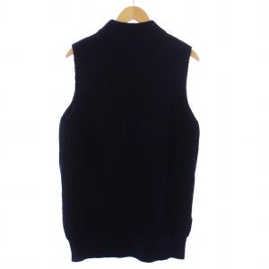 MARNI プルオーバー ローゲージ モックネック リブニットベスト ウール 48 M 紺 ネイビー /KH AA