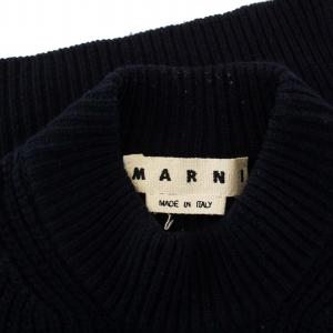 MARNI プルオーバー ローゲージ モックネック リブニットベスト ウール 48 M 紺 ネイビー /KH AA