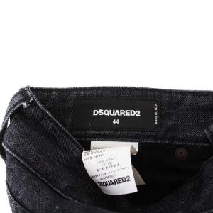 DSQUARED2 Slim Jean デニムパンツ ジーンズ スリム ボタンフライ 44 XS 黒 ブラック S71LA0843 S30400