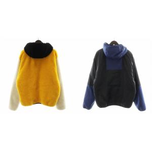 MARNI 22AW リップストップナイロンバイカラーリバーシブルフードブルゾン 50 イエロー ブラック