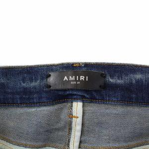 AMIRI ニークラッシュ デニムパンツ W31 ブルー