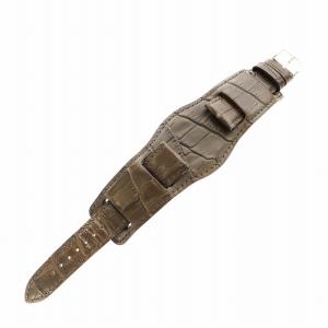 23SS LEATHER EMB WATCH BAND キャメル