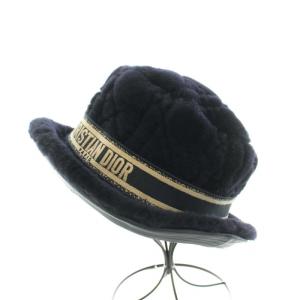 Christian Dior 23AW D-Bobby ボブハット ラムファー ラムレザー 58 ネイビー