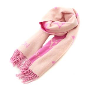 エシャルプレイキャビック マフラー ストール モノグラム カシミヤ ピンク M76066