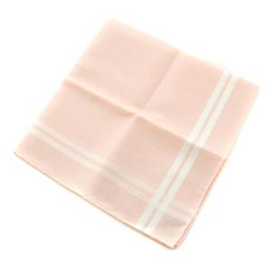 HERMES パリ PARIS ハンカチ ハンカチーフ ロゴ コットン タグ 保存箱付き ピンク 白 ホワイト