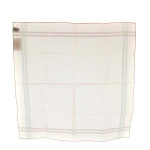 HERMES パリ PARIS ハンカチ ハンカチーフ ロゴ コットン タグ 保存箱付き ピンク 白 ホワイト