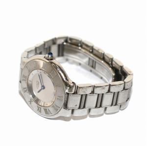 Cartier Must 21 LM ヴァンティアン ボーイズ 腕時計 クォーツ アナログ 2針 ステンレススチール