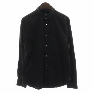 SLM シャツ 長袖 ロゴ刺繍 M 黒 ブラック /AN6