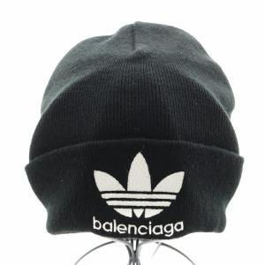 BALENCIAGA ×adidas ニット帽 ブラック 724009 443B1