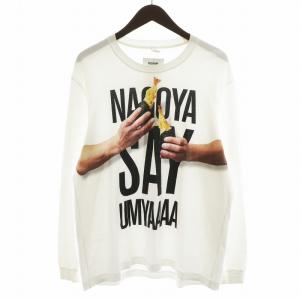 FOOD REPO Tシャツ カットソー 長袖 天むす M 白 ホワイト /AN11