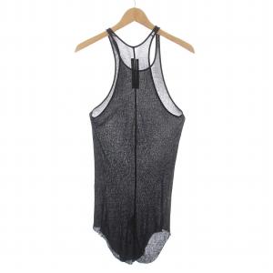 Rick Owens TECUATL S/S 20 タンクトップ カットソー シルク混 42 M 黒 ブラック