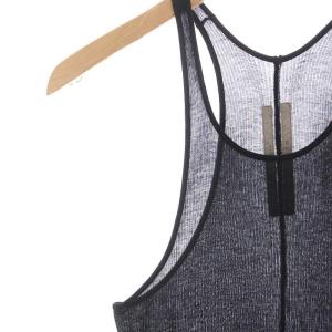 Rick Owens TECUATL S/S 20 タンクトップ カットソー シルク混 42 M 黒 ブラック