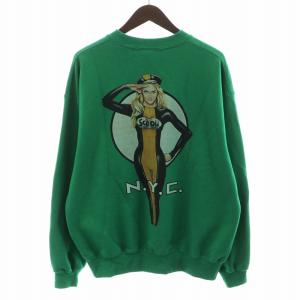 Schott CREW SWEAT PIN-UP クルー スウェット ピンナップ トレーナー M 緑 グリーン 782-3132004